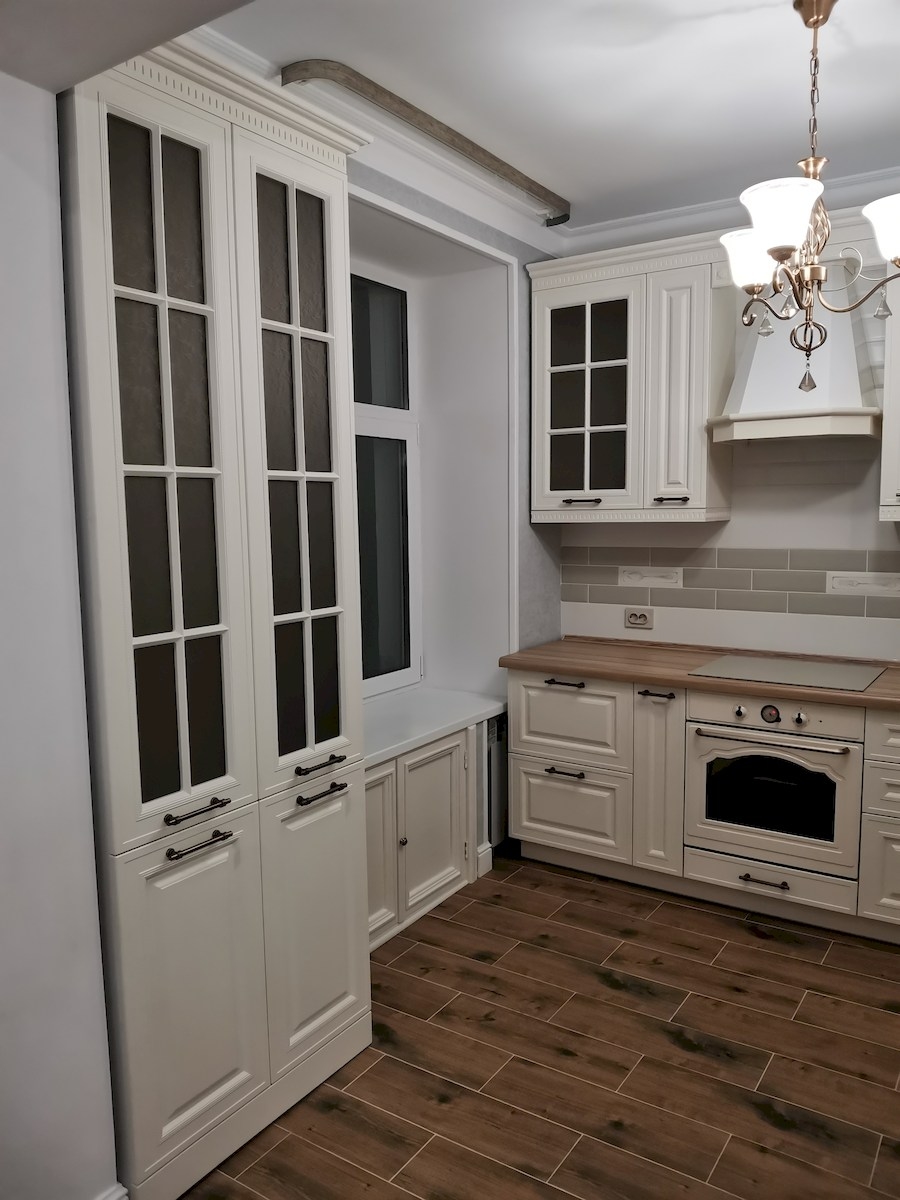 Белый кухонный гарнитур-Кухня МДФ в ПВХ «Модель 573»-фото6