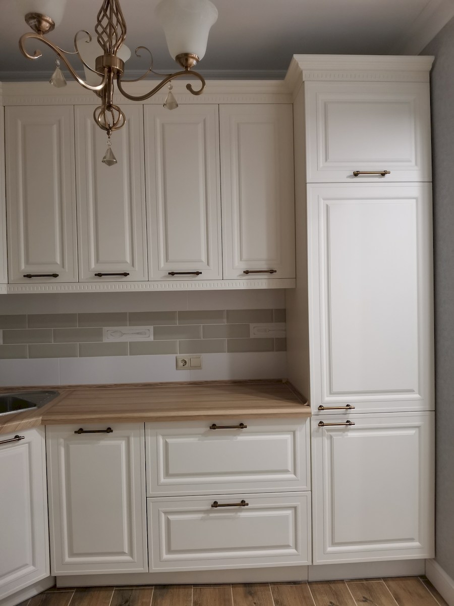 Белый кухонный гарнитур-Кухня МДФ в ПВХ «Модель 573»-фото9