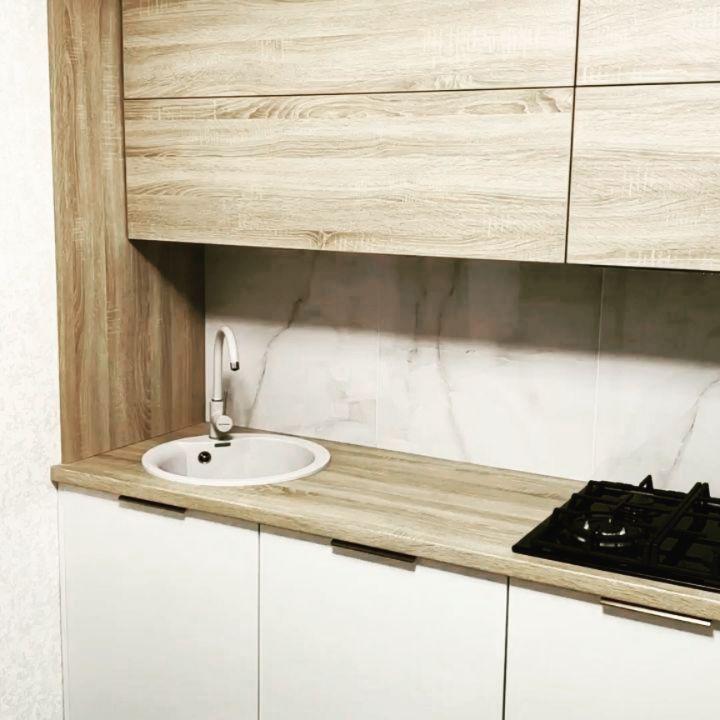Белый кухонный гарнитур-Прямая кухня «Модель 771»-фото3