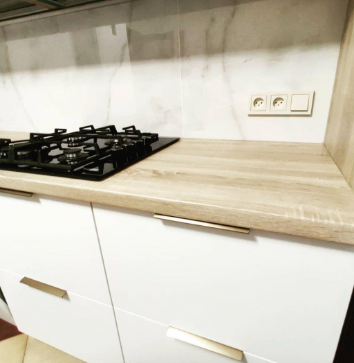 Белый кухонный гарнитур-Прямая кухня «Модель 771»-фото8